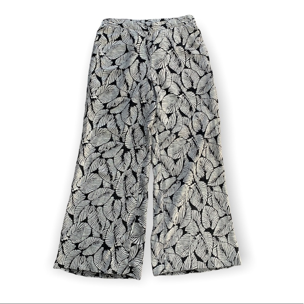 Anthropologie Native Palm Wide Leg Pants by Elevenses M